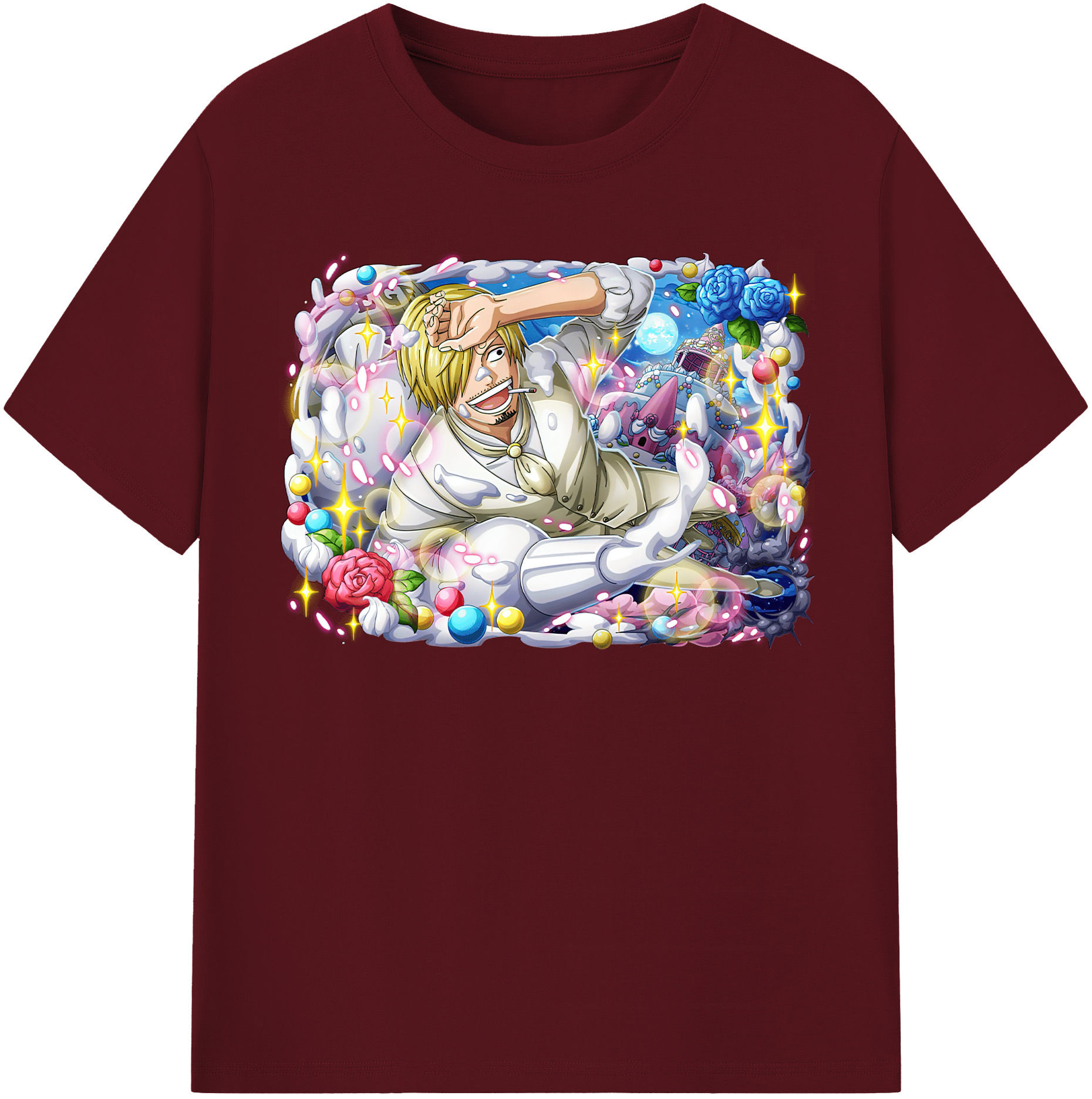 ワンピース サンジ ONE PIECE Sanji 綿100％半袖Tシャツ（フロントプリント）